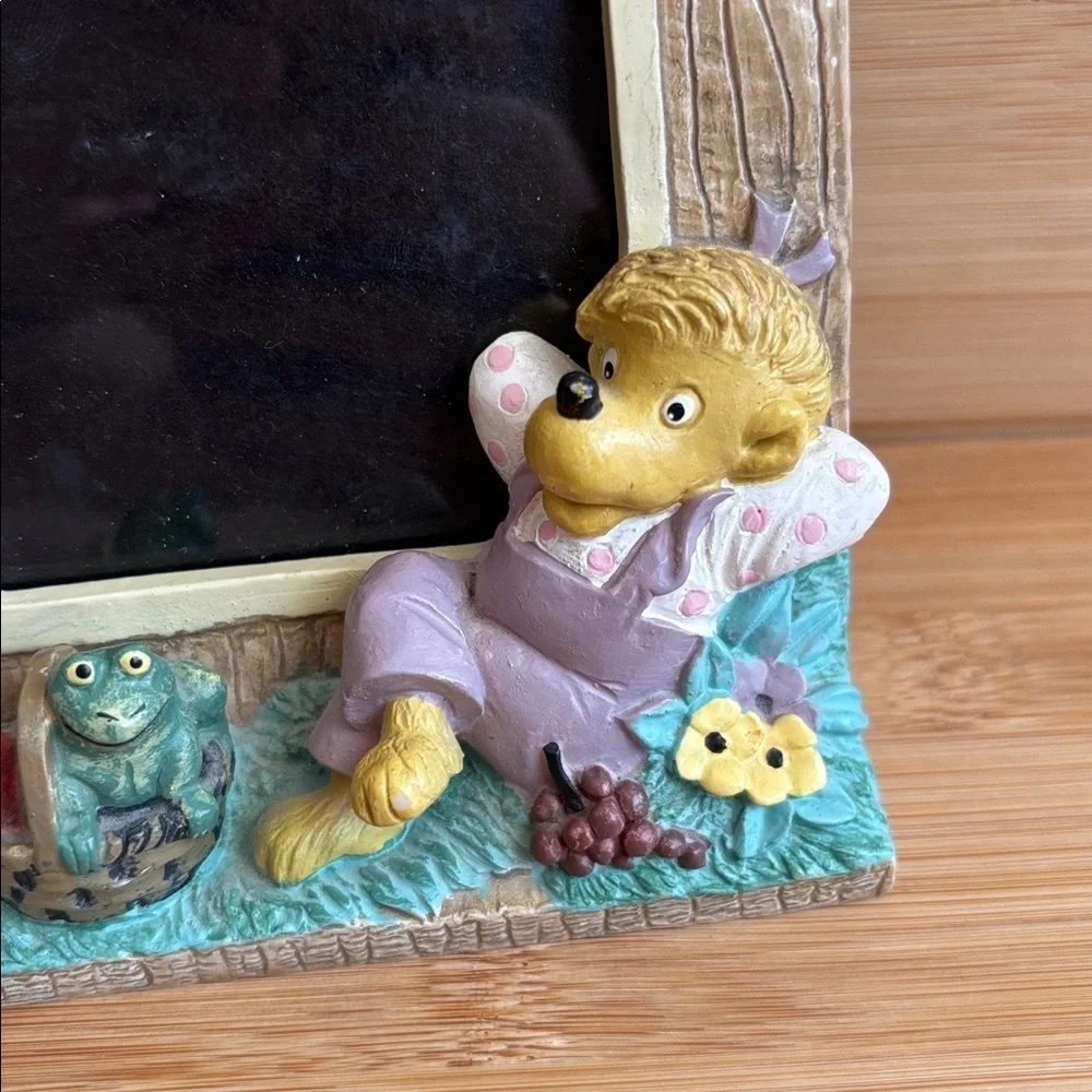 Vintage 1991 Princess House Berenstain Bears 3D Picture Frame 3.5” x 5” Photo
